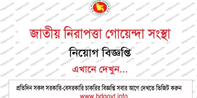 NSI JOB CIRCULAR 2025 গোয়েন্দা সংস্থা নিয়োগ বিজ্ঞপ্তি ২০২৫