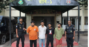 র‍্যাব-১ কর্তৃক গ্রেফতারকৃত ছিনতাইকারী চক্রের সদস্য